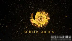 AE模板-时尚魔法金色粒子汇聚珠宝广告标志片头开场动画Golden Dust Logo Reveal-cg男孩