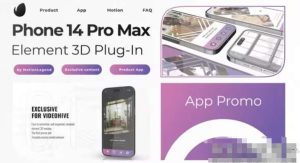 Phone 14 Pro Max手机应用程序APP促销广告宣传AE模板App Promo Phone Commercial-cg男孩