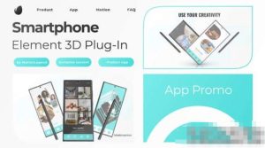 三维手机应用程序宣传推广动画AE模板3D App Promo Professional Element 3D-cg男孩