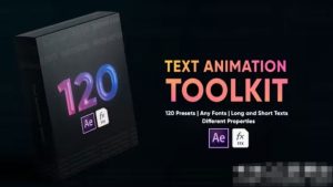 120个模糊抖动缩放旋转间距Unicode编码文本缓入缓出动画预设ffx文件Text Animation Toolkit-cg男孩