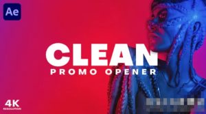 AE模板-4K活力动感重踏节奏时装秀电视广告快闪片头模板Clean Promo Opener-cg男孩