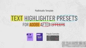 AE预设-7组可将选中文字进行高亮突出显示处理ffx预设Text Highlighter Presets-cg男孩