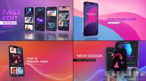 结合E3D插件创建苹果手机APP应用程序宣传视频AE模板 App Promo Phone 14 Pro Max-cg男孩