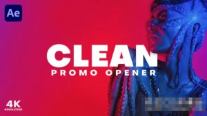 AE模板-4K活力动感重踏节奏时装秀电视广告快闪片头模板Clean Promo Opener-cg男孩
