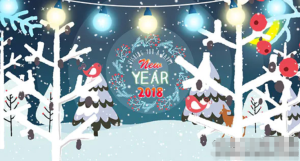 AE模板-美丽的雪花粒子圣诞新年祝福文字开场动画New Year’s and Christmas Greetings-cg男孩