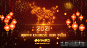 AE模板-2021年中国农历新年问候牛年春节开场动画模板Chinese New Year Greetings 2021-cg男孩