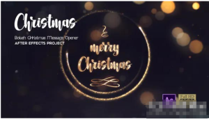 AE模板-魔法粒子演绎公司圣诞节新年祝福开场动画模板Christmas-cg男孩