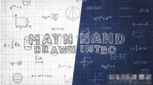 AE模板-手绘涂鸦学校黑板数学公式科学教育节目包装片头模板Math Hand Draw Intro-cg男孩