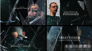AE模板-震撼玻璃破碎特效充满悬念恐怖电影预告片头动画模板Shattered Crime Thriller Opener-cg男孩