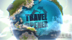 AE模板-旅行社或旅游机构蓝色地球主题开场片头动画Travel Opening-cg男孩