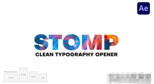 AE模板-时尚动感重踏节奏点剪辑图文排版快闪片头模板Clean Stomp Opener-cg男孩