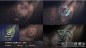 AE模板-史诗破碎石头掉落灰尘粒子LOGO标志揭示模板Epic Ancient Logo Reveal-cg男孩