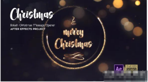 AE模板-魔法粒子演绎公司圣诞节新年祝福开场动画模板Christmas-cg男孩