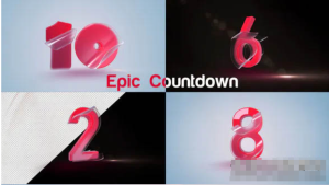 AE模板-2种不同风格史诗电影预告10秒倒数新年倒计时标志Logo开场Epic Countdown-cg男孩