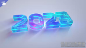 AE模板-4K科技感霓虹灯企业标志开场动画模板Digital Clean 3D Logo Reveal White 2023-cg男孩