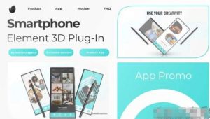 三维手机应用程序宣传推广动画AE模板3D App Promo Professional Element 3D-cg男孩