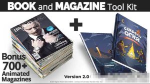 AE模板-700组三维书本杂志写真书本内容翻页动画模板Book and Magazine ToolKit | 700+Premade Magazine Animations-cg男孩