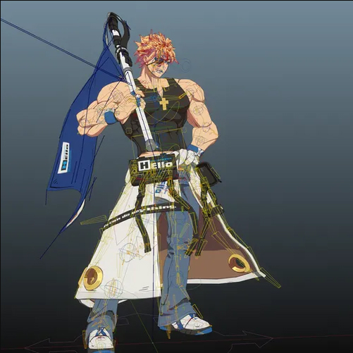 图片[2]-blender卡通绑定角色战士模型-cg男孩