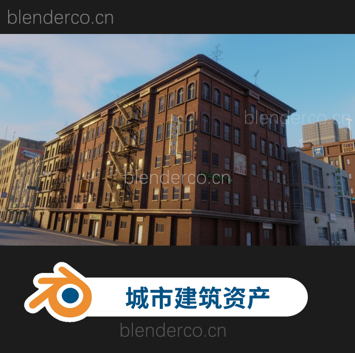 blender程序城市楼房小区房屋建筑生成插件 Night and Day City Buildings 02.5-cg男孩