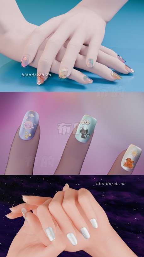 自制美甲分享-cg男孩