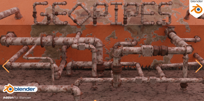 Blender下水管道生成插件 GeoPipes v1.0.1 – Geometry Nodes Pipes 更新1.2.0-cg男孩