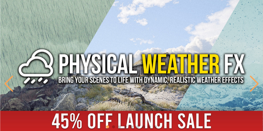 Blender天气特效天花板？Physical Weather FX让你轻松实现雨雪风雾+闪电！-cg男孩