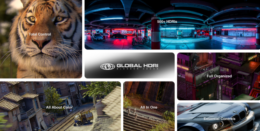 Blender 渲染神器！GlobalHDRI 一键点亮创意 60G预设-cg男孩