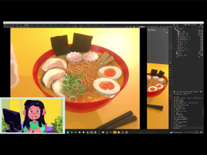 Azusa Tojo在Blender中进行三维绘画-cg男孩